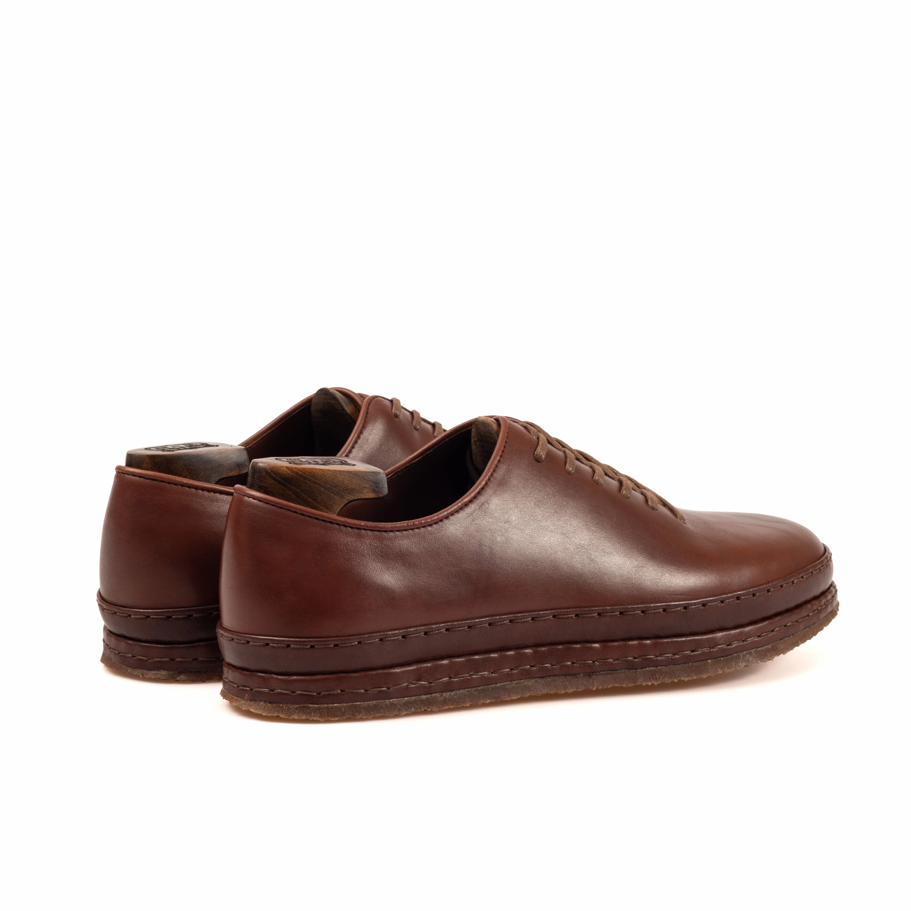 Ernest Wholecut - Brown Oak Bark Tanned Calf - Deluxe Care Pack