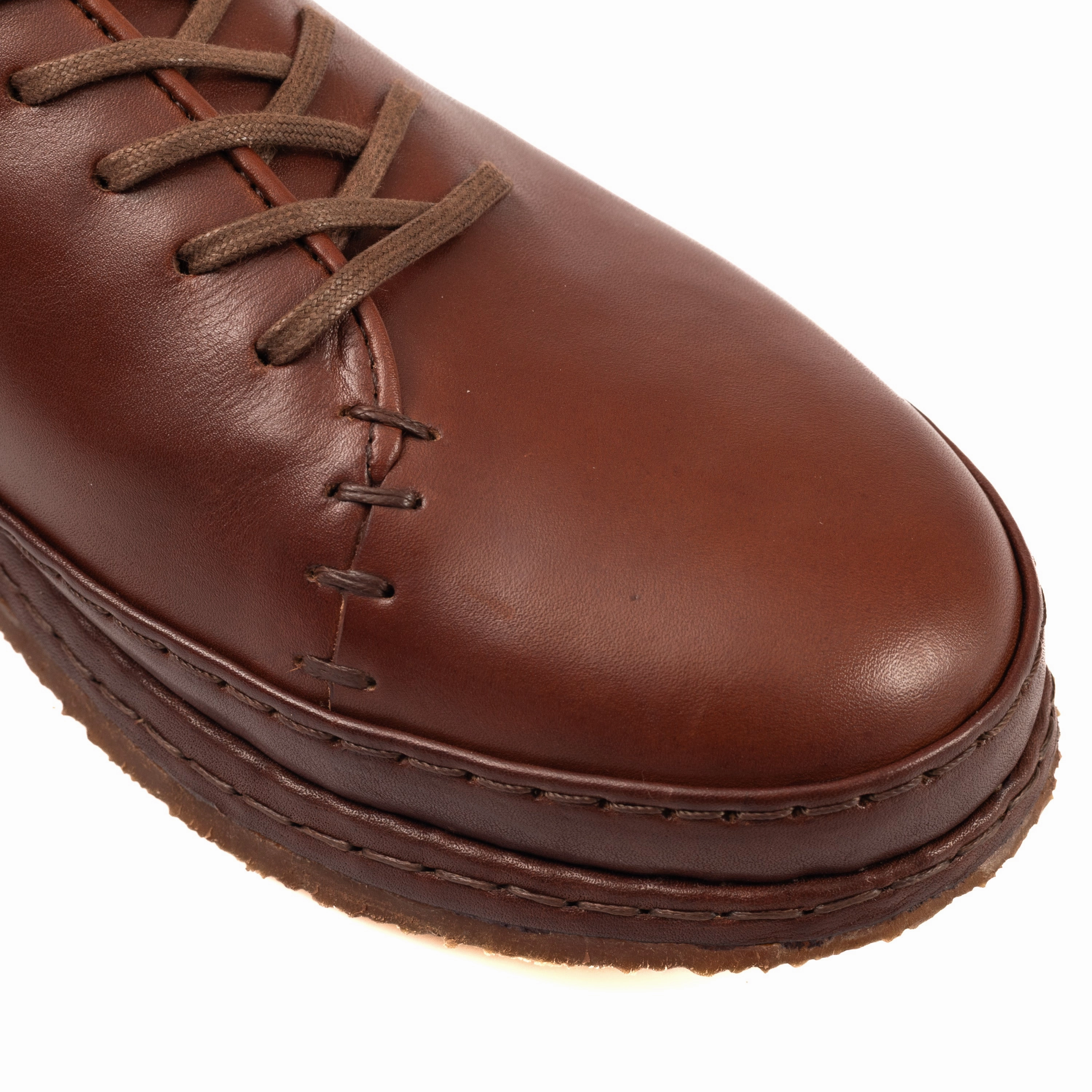 Ernest Wholecut - Brown Oak Bark Tanned Calf - Deluxe Care Pack