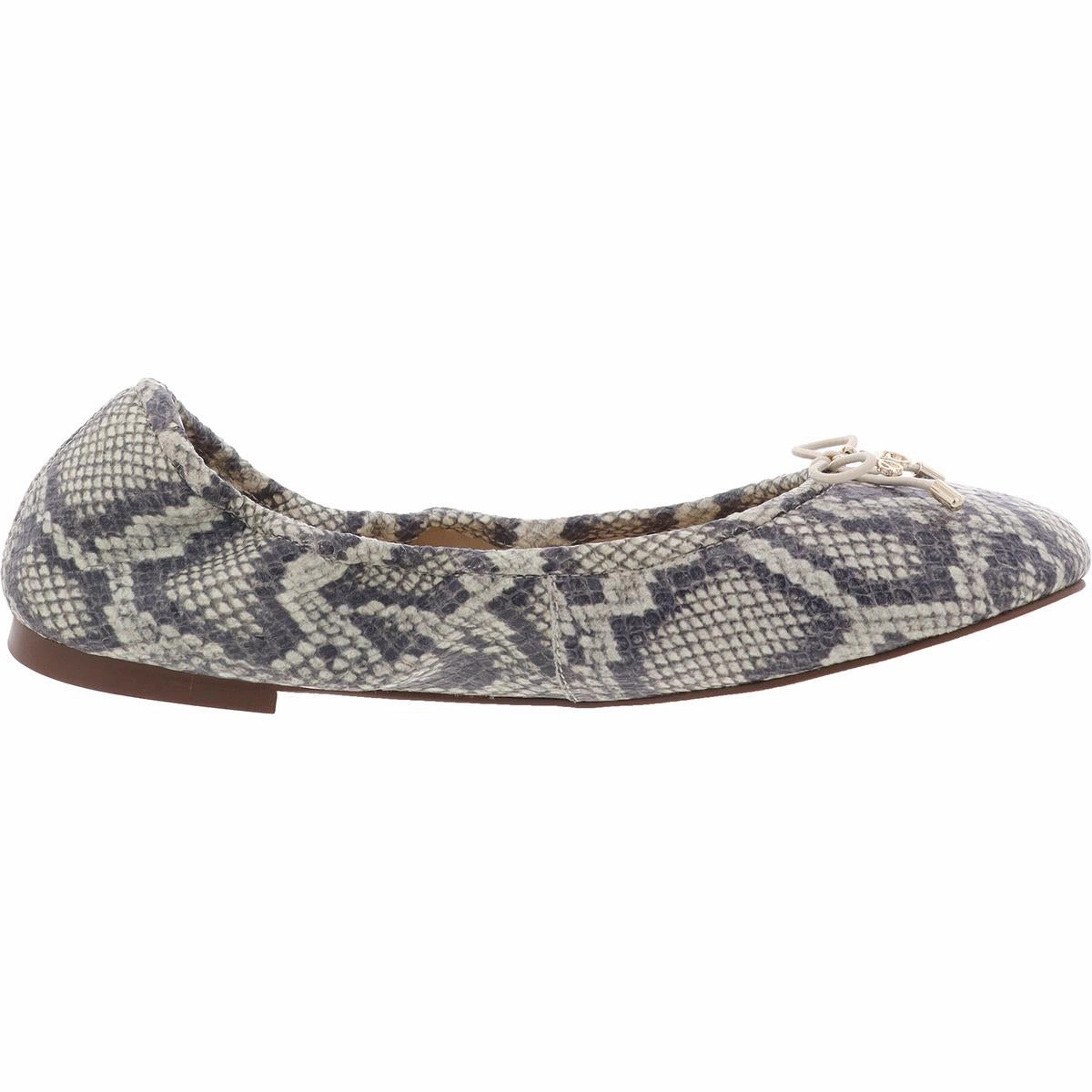 Felicia Womens Leather Embellished Ballet Flats