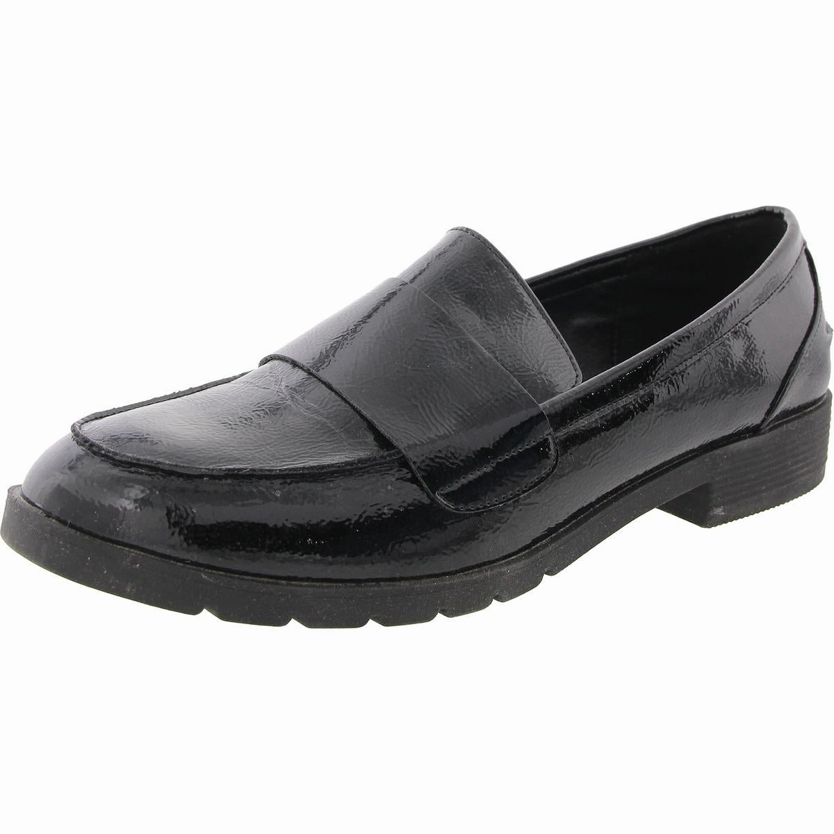 Fern Womens Padded Insole Patent Loafers Womens Casual Flats sale