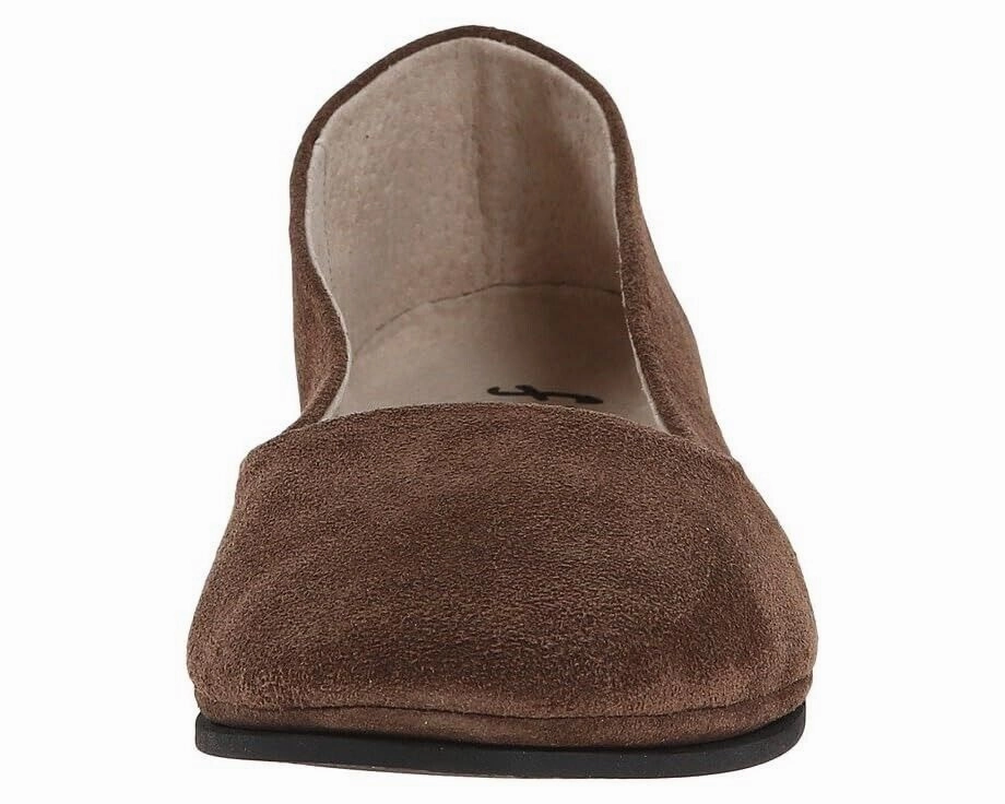 French Sole Sloop Flat Women's US 12 Chocolate Suede Slip-On Pump Shoes ZPO1825 (Brown,12)