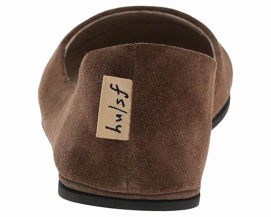 French Sole Sloop Flat Women's US 12 Chocolate Suede Slip-On Pump Shoes ZPO1825 (Brown,12)