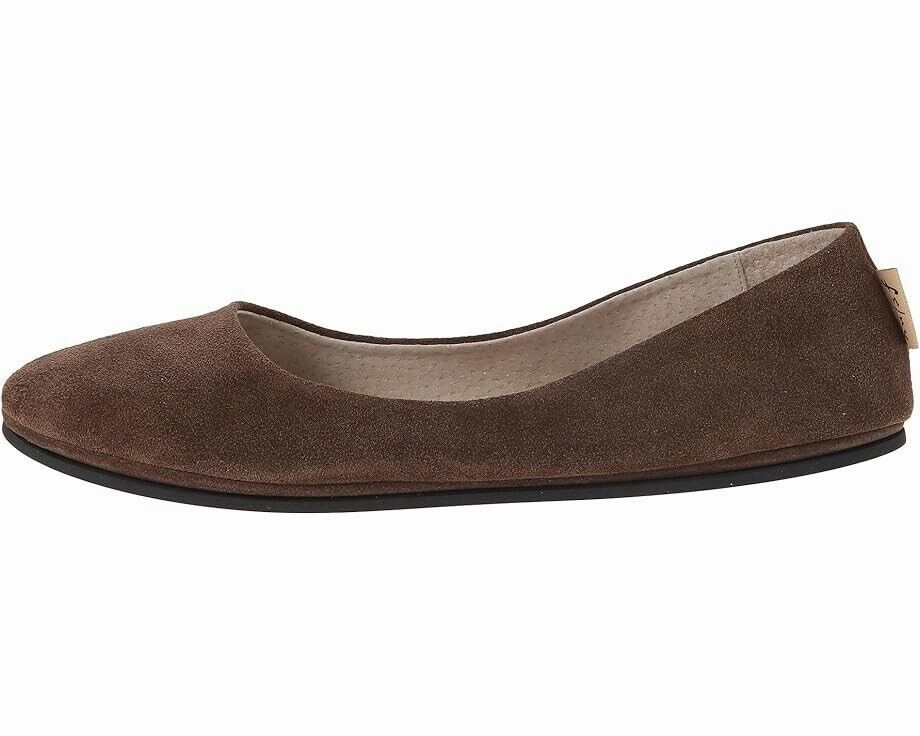 French Sole Sloop Flat Women's US 12 Chocolate Suede Slip-On Pump Shoes ZPO1825 (Brown,12)