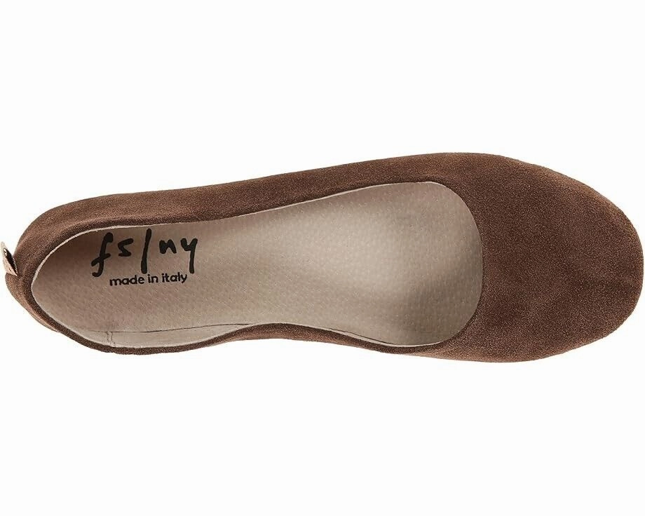 French Sole Sloop Flat Women's US 12 Chocolate Suede Slip-On Pump Shoes ZPO1825 (Brown,12)