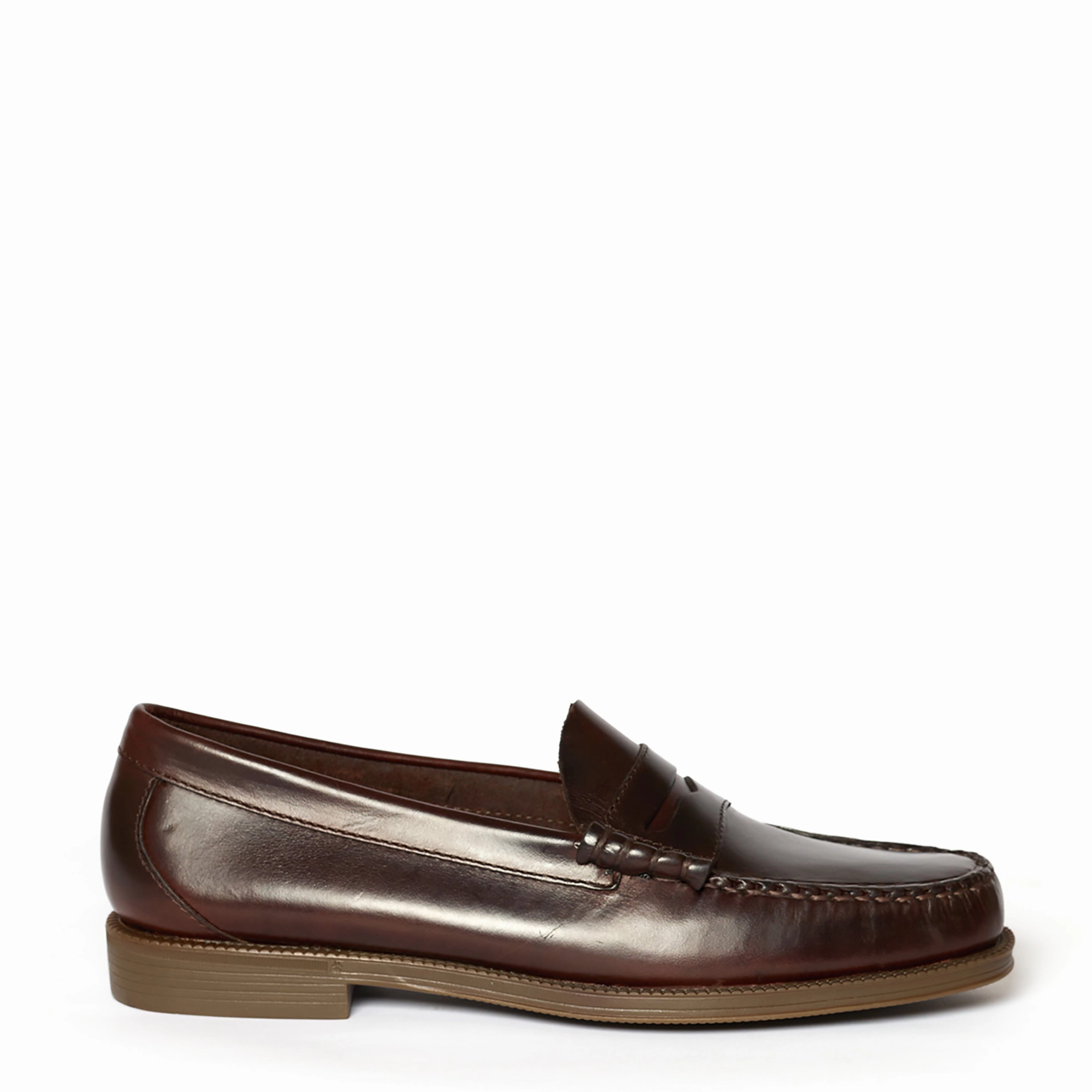 G.H Bass Easy Weejun Larson Pull Up Chocolate Leather Mens Shoes outlet price