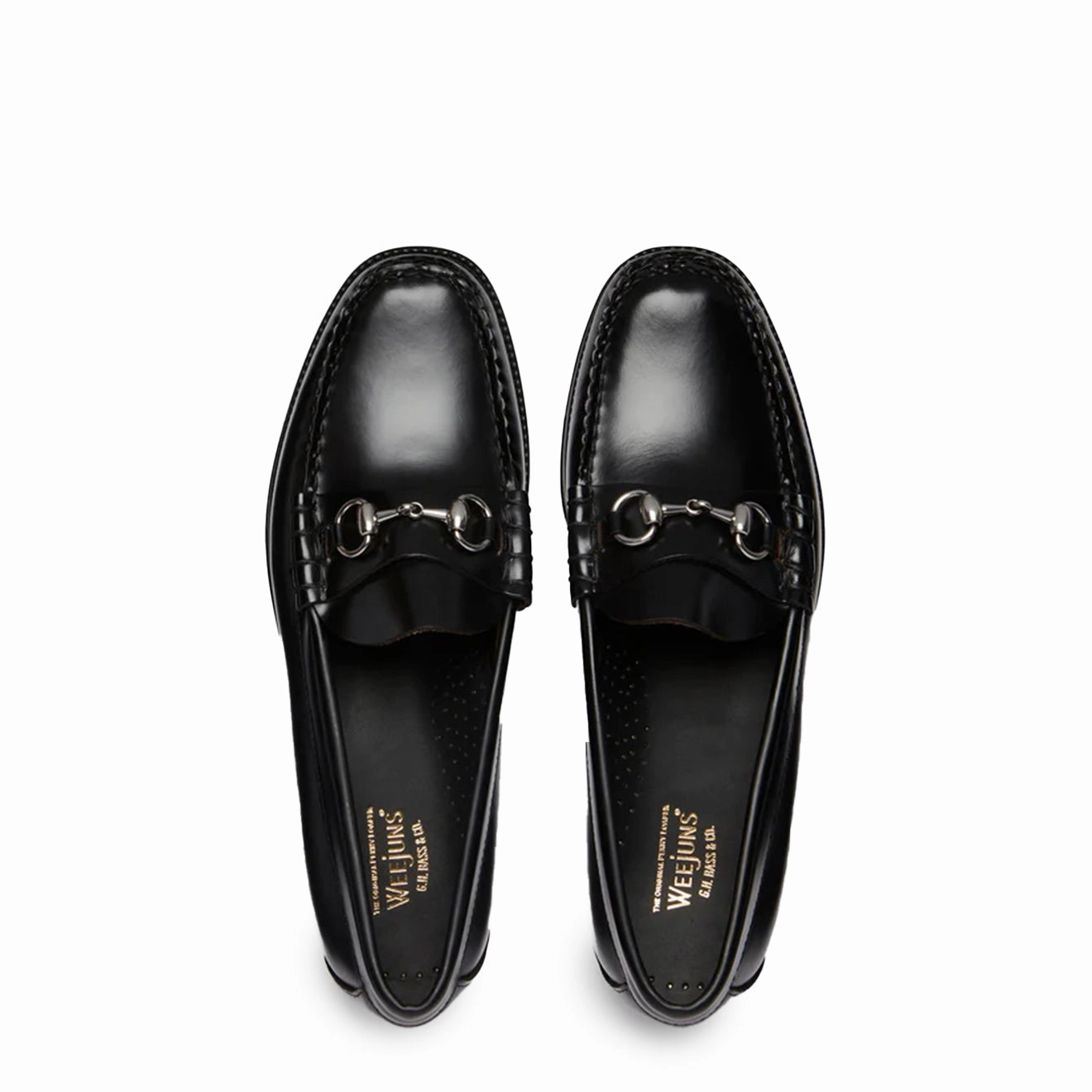 G.H Bass Easy Weejun Lincoln Moc Black Leather