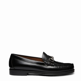 G.H Bass Easy Weejun Lincoln Moc Black Leather Mens Shoes outlet price