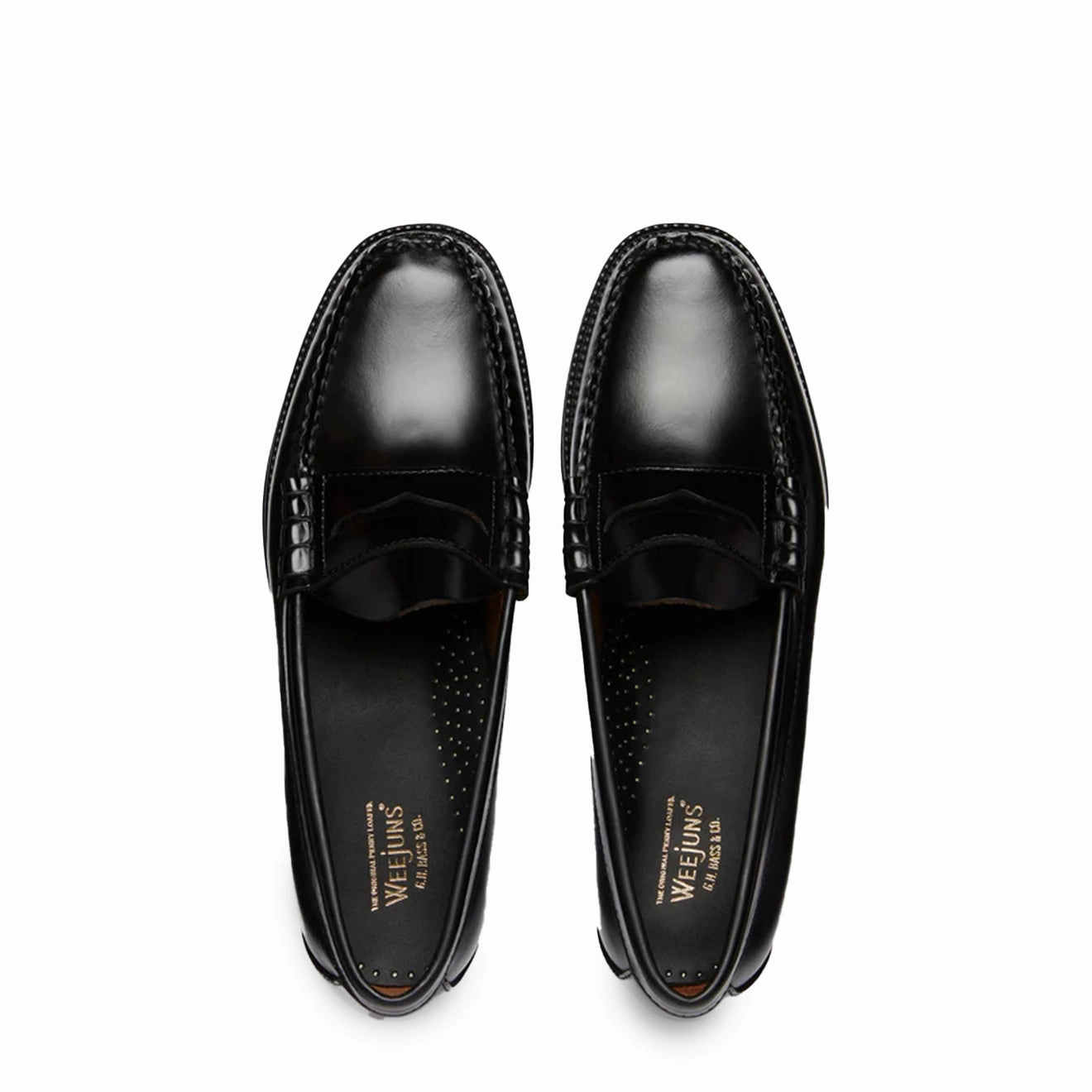 G.H Bass Weejun Step Larson Moc Penny Black Leather