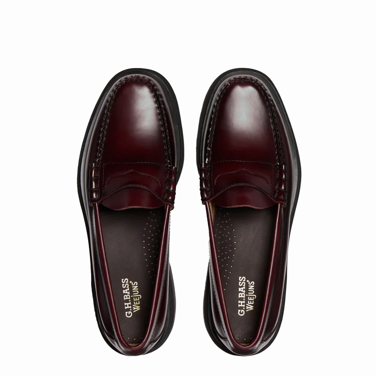 G.H Bass Weejun Step Larson Moc Penny Wine Leather