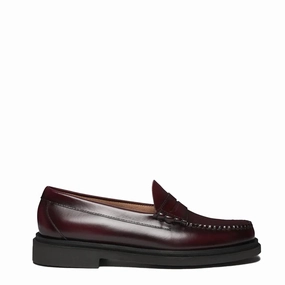 G.H Bass Weejun Step Larson Moc Penny Wine Leather Mens Shoes outlet price