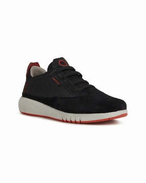 Geox Aeranter Leather Sneaker Discount Boys Footwear online