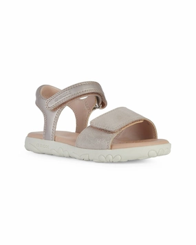 Geox Haiti Leather Sandal Cheap Girls Footwear online