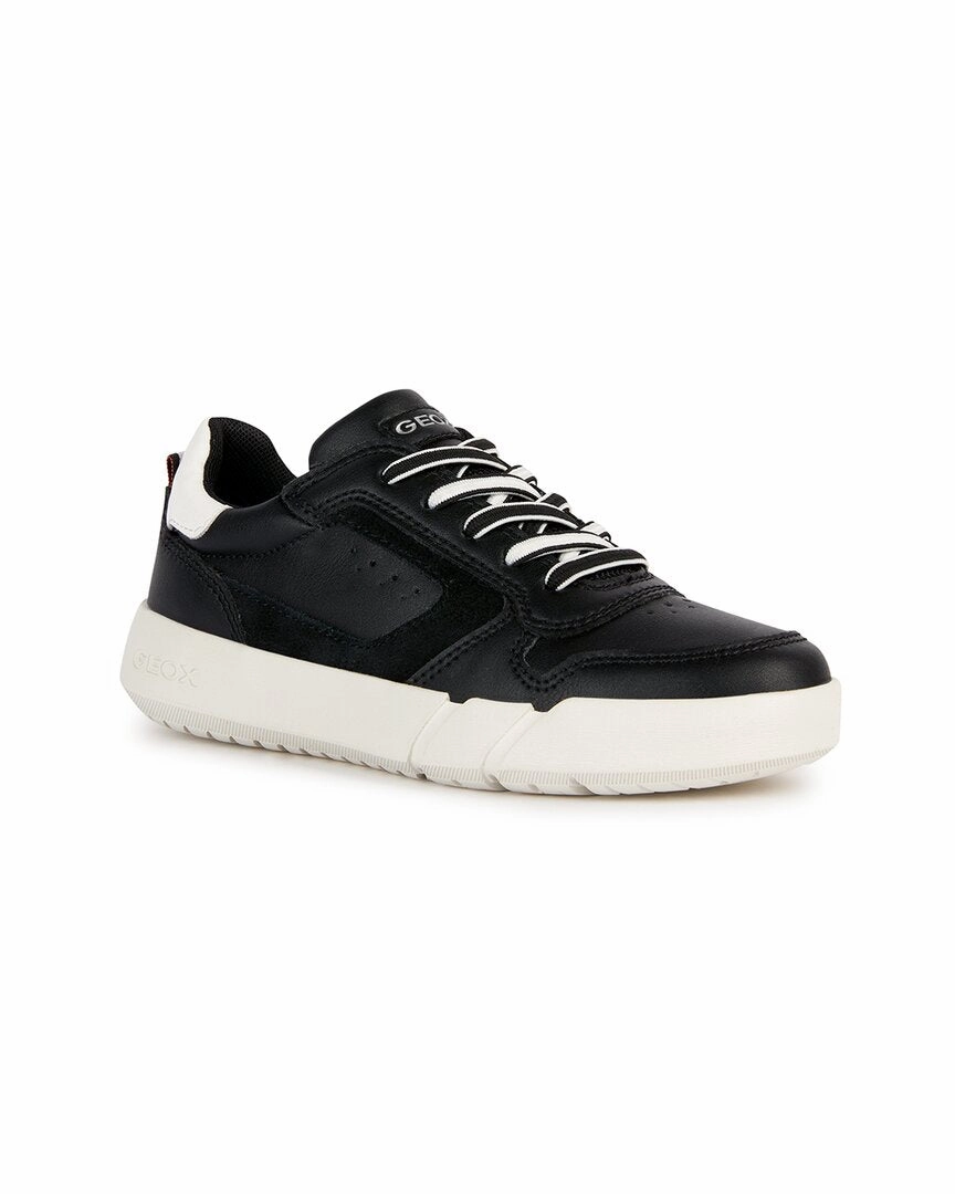 Geox J Hyroo Suede-Trim Sneaker Boys Casual Shoes clearance