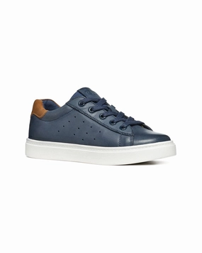 Geox Nashik Leather Sneaker Discount Boys Footwear online