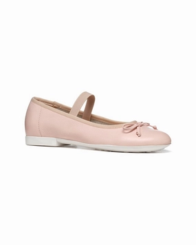 Geox Plie Leather Ballerina Flat Girls Casual Shoes promo price
