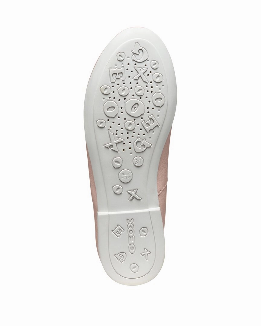 Geox Plie Leather Ballerina Flat