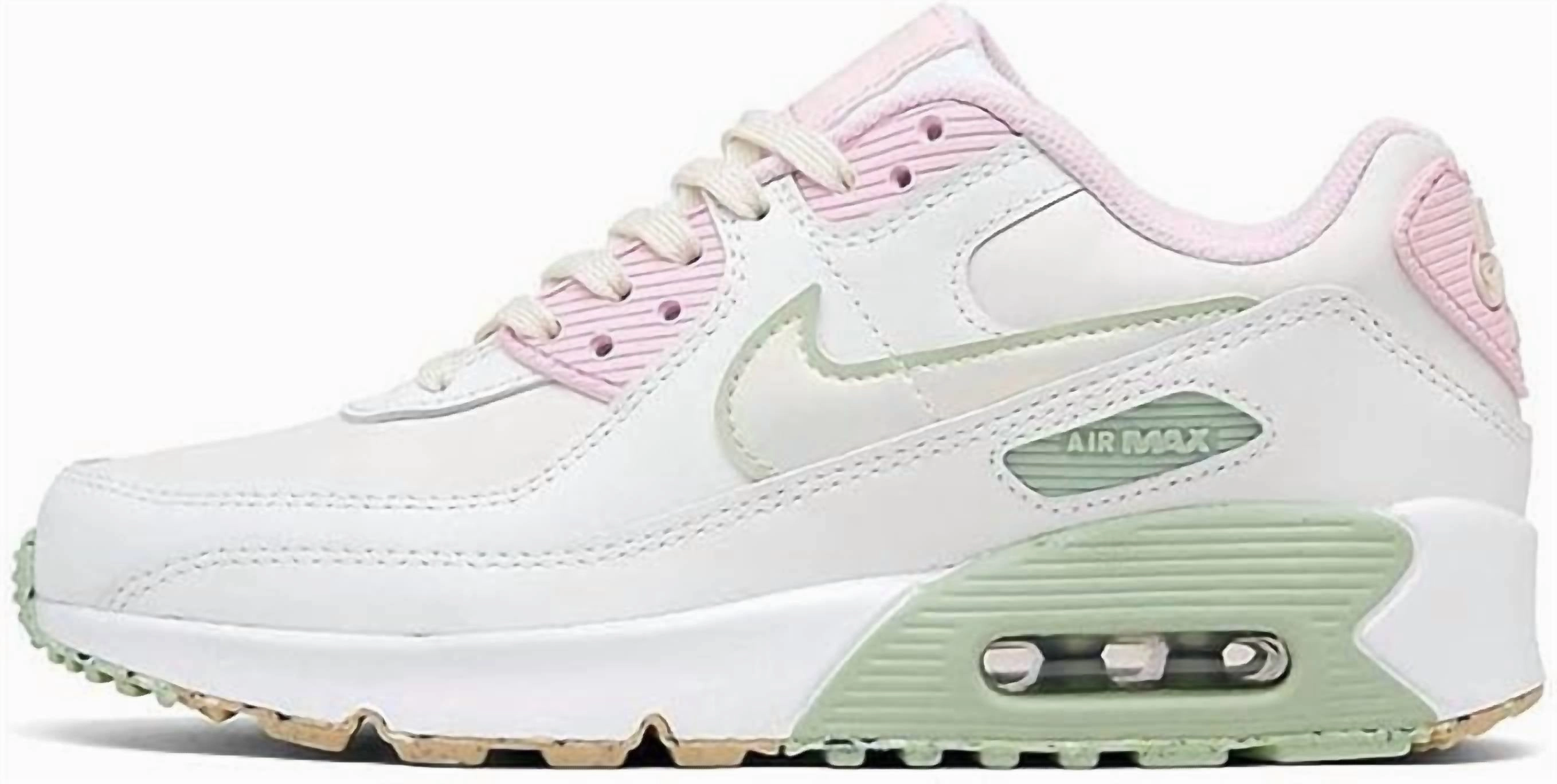 Girl's Air Max 90 Ltr Se Gs Sneakers In Summit White/coconut Milk