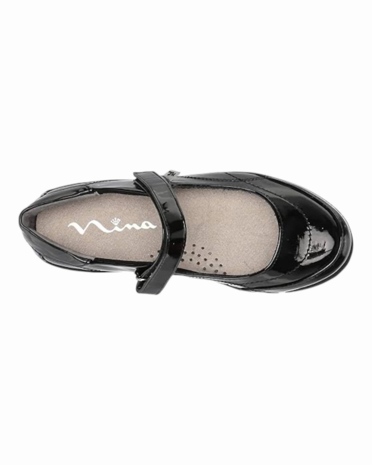 Girl's Alannah Mary Jane Flats In Black
