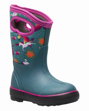 Girl's Classic Pegasus Boots In Teal Online sale for Girls Shoes