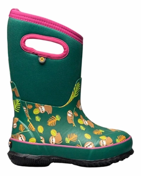 Girl's Classic Sloths Boots In Green Online sale for Girls Shoes
