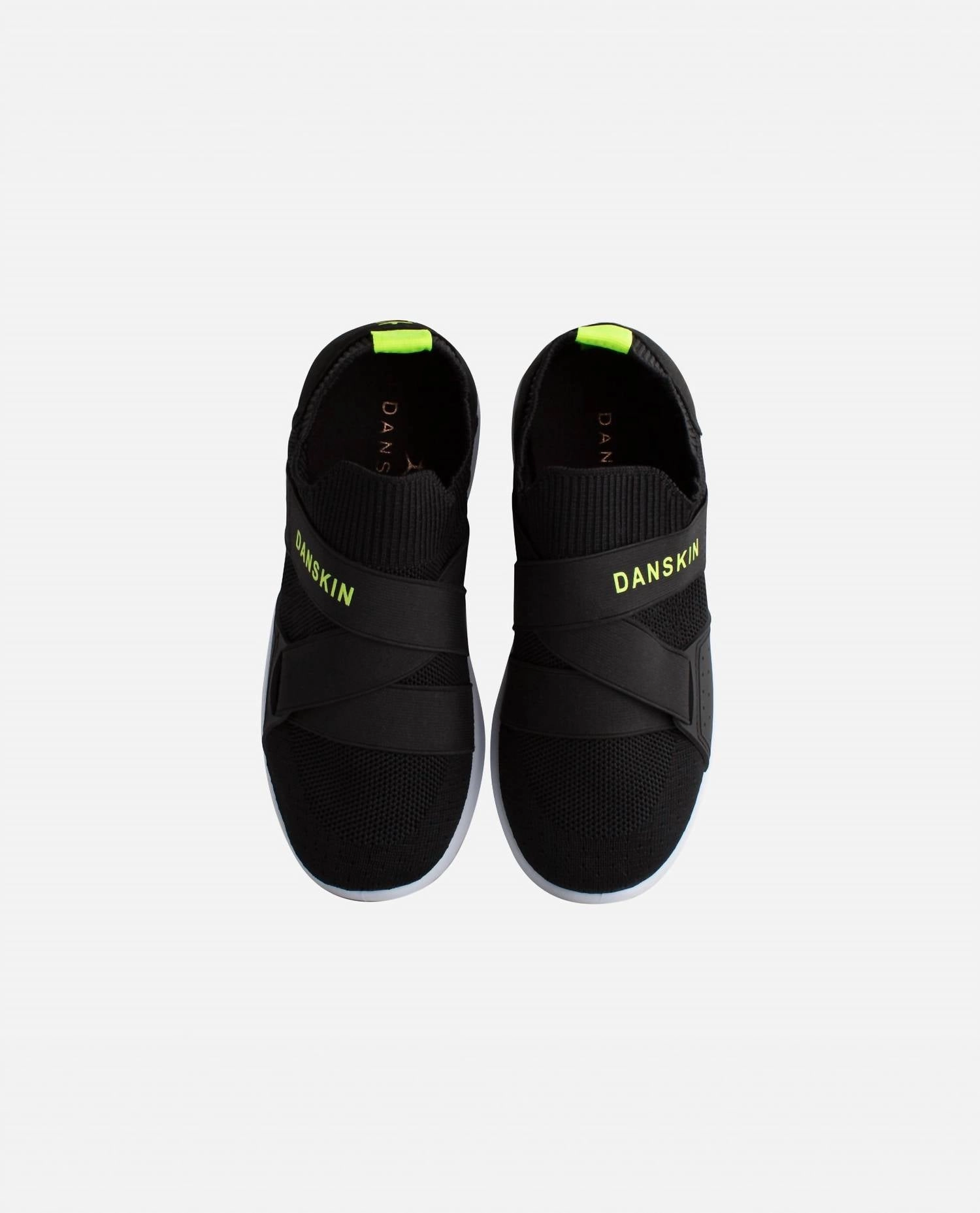 Girl's Elite Slip On Sneaker In Black/lime