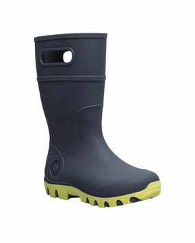 Girl's Essential Tall Rain Boots In Navy/yellow Online sale for Girls Shoes