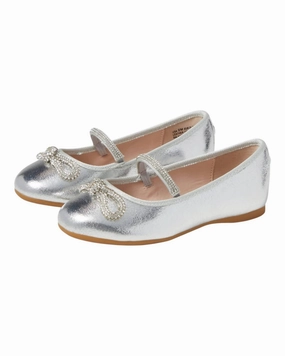 Girl's Kendalla Flats In Silver Crackle Online sale for Girls Shoes