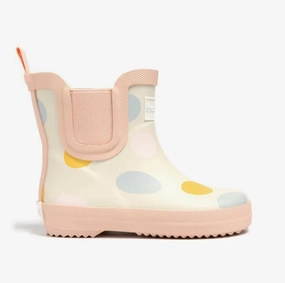 Girl's Rainboots In Cream Gobble Dots Cheap Girls Footwear online