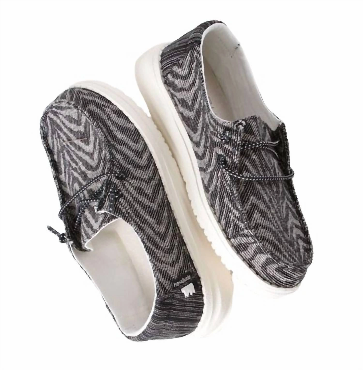 Girl's Wendy Youth Woven Shoes In Zebra Black Stripe