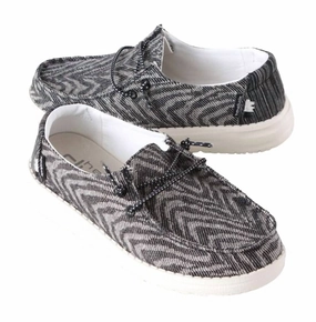 Girl's Wendy Youth Woven Shoes In Zebra Black Stripe Girls Shoes promo price