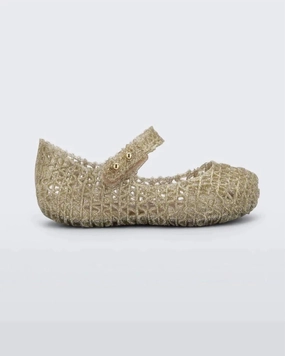 Girls' Campana Papel Flats In Gold Glitter Cheap Girls Footwear online