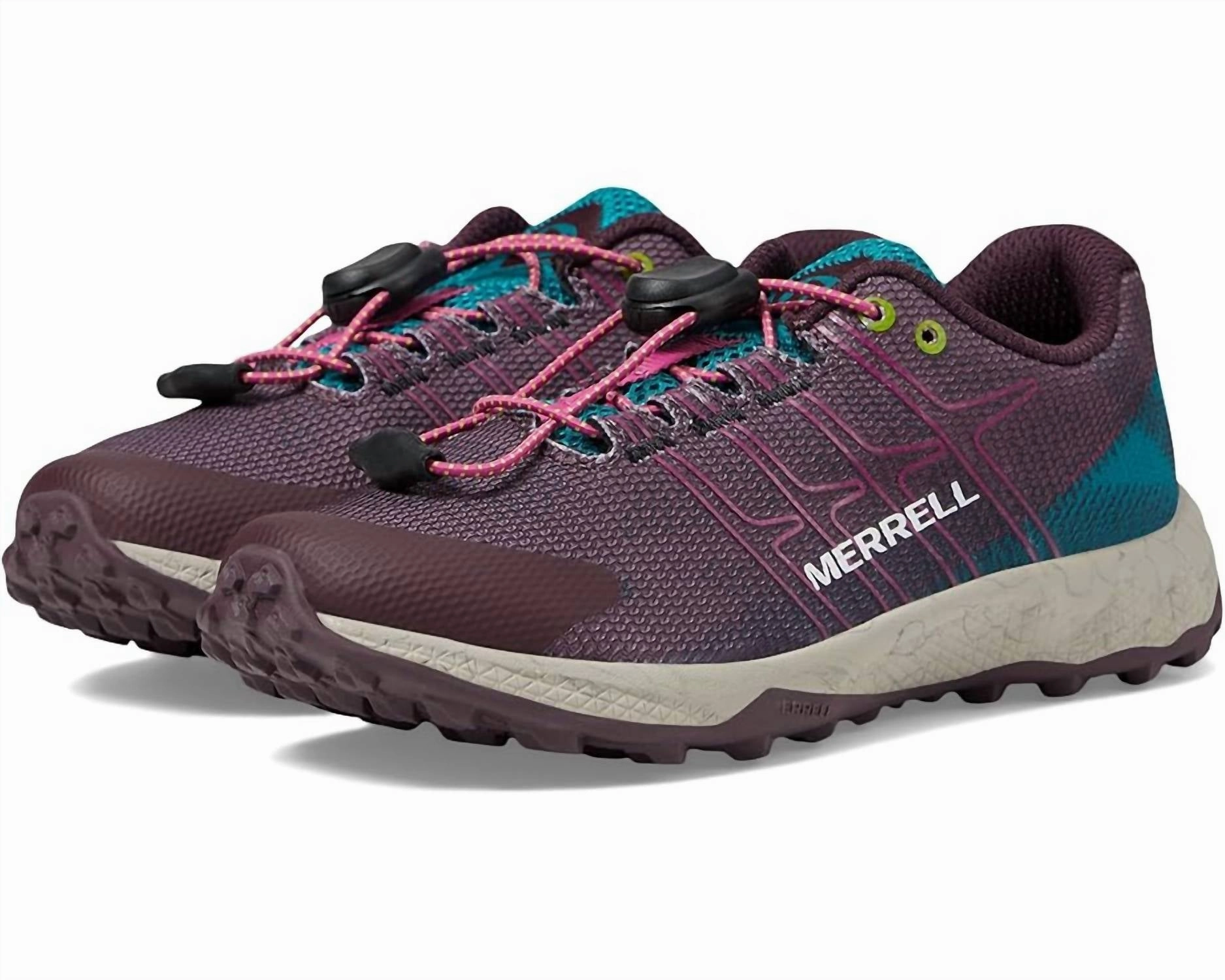 Girls - Moab Flight Low A/c Hiking Shoes In Burgundy