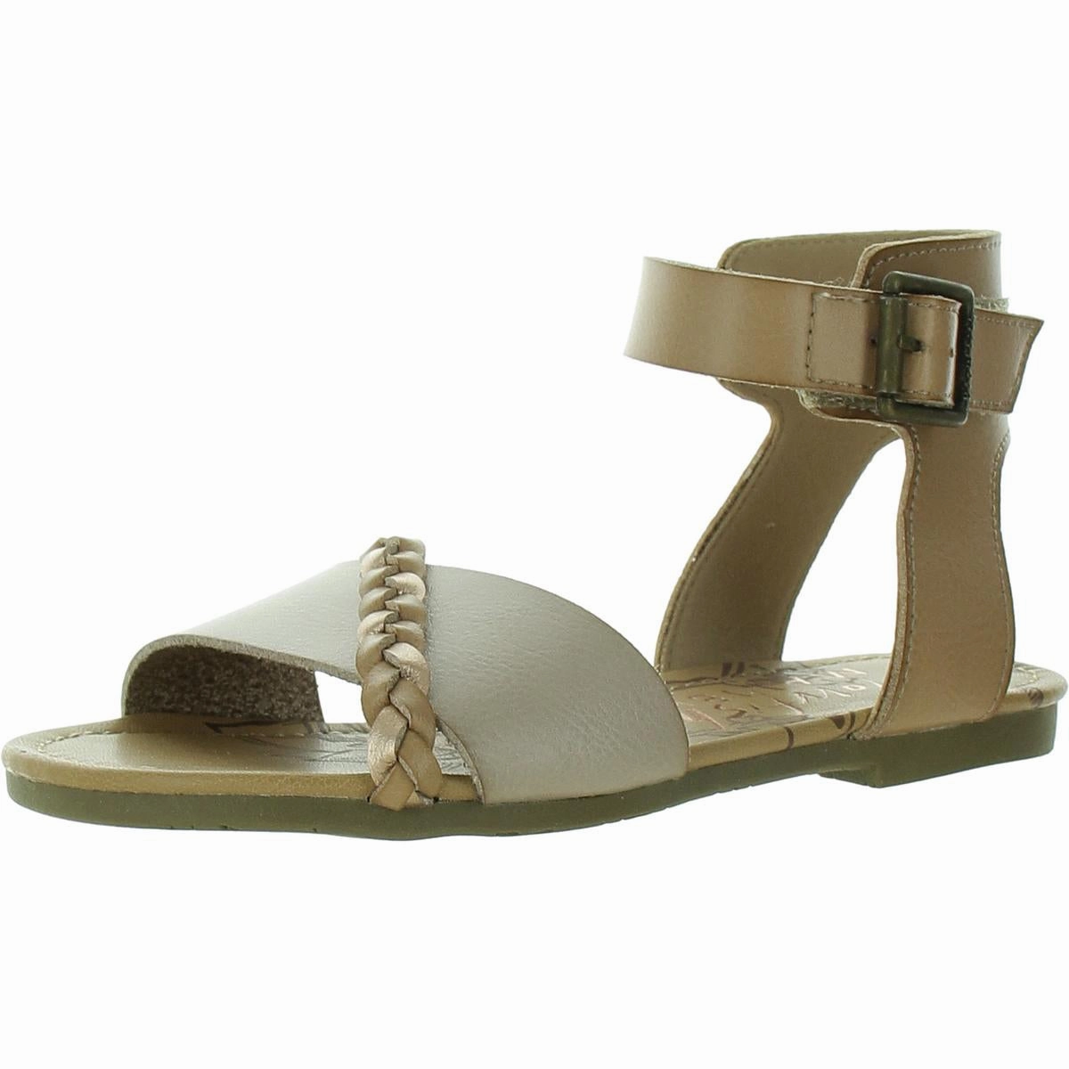 Girls Buckle Faux Leather Ankle Strap Girls Casual Shoes promo price