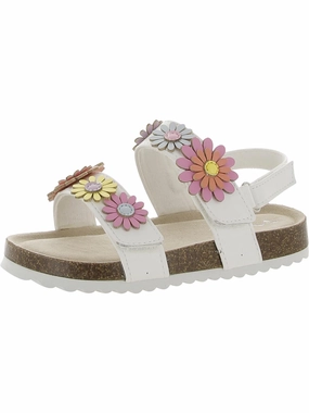 Girls Little Kid Floral Print Ankle Strap Affordable Casual Footwear for Girls