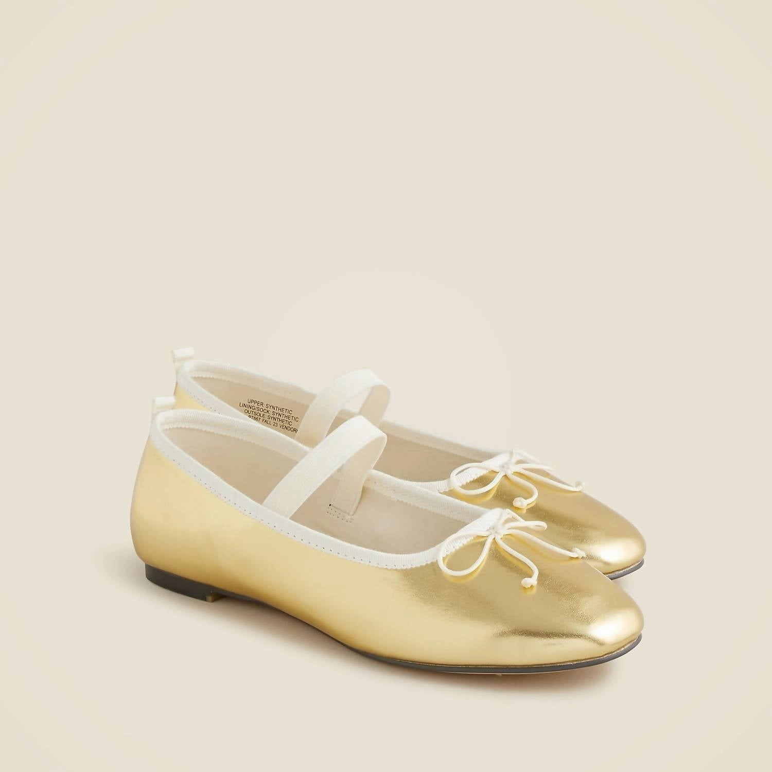 Girls Strappy Ballet Flats In Gold Online sale for Girls Shoes