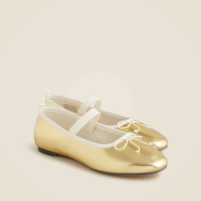 Girls Strappy Ballet Flats In Gold Online sale for Girls Shoes