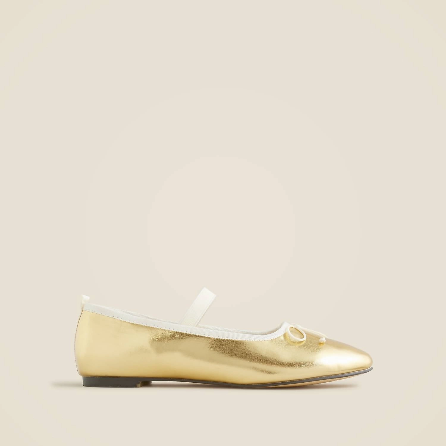 Girls Strappy Ballet Flats In Gold