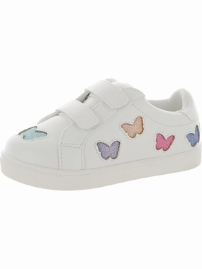 Girls Toddler Faux Leather Casual and Fashion Sneakers Affordable Casual Footwear for Girls