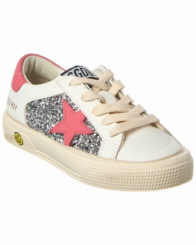 Golden Goose May Leather & Glitter Sneaker Girls Casual Shoes promo price