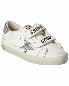 Golden Goose Old School Leather & Glitter Sneaker Discount Boys Footwear online