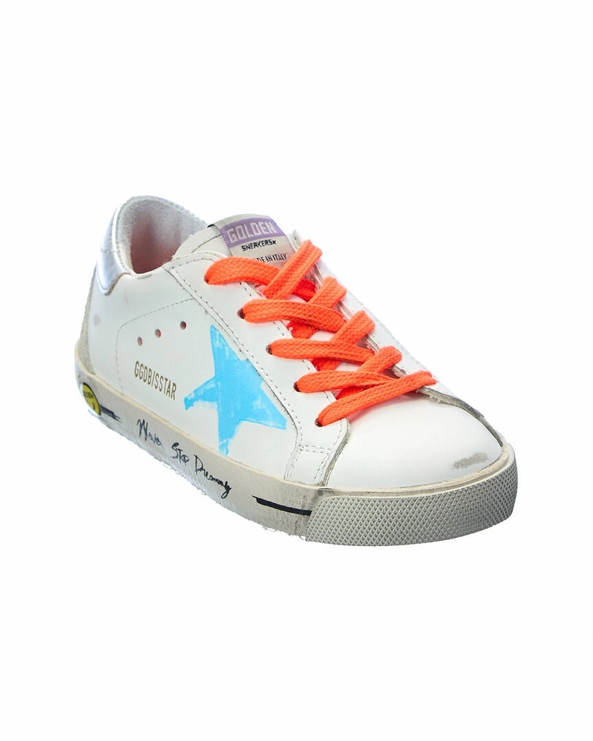 Golden Goose Superstar Leather Sneaker, 24, White Affordable Casual Footwear for Girls