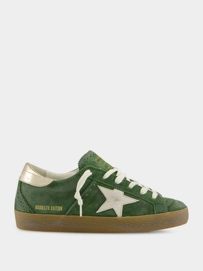 Green Suede Super-Star Sneakers Womens Sneakers at outlet price