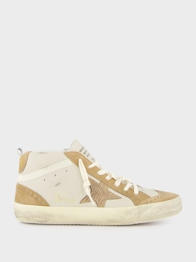 Grey Morn and Light Brown Mid Star Nubuck Leather Sneakers Womens Sneakers at outlet price