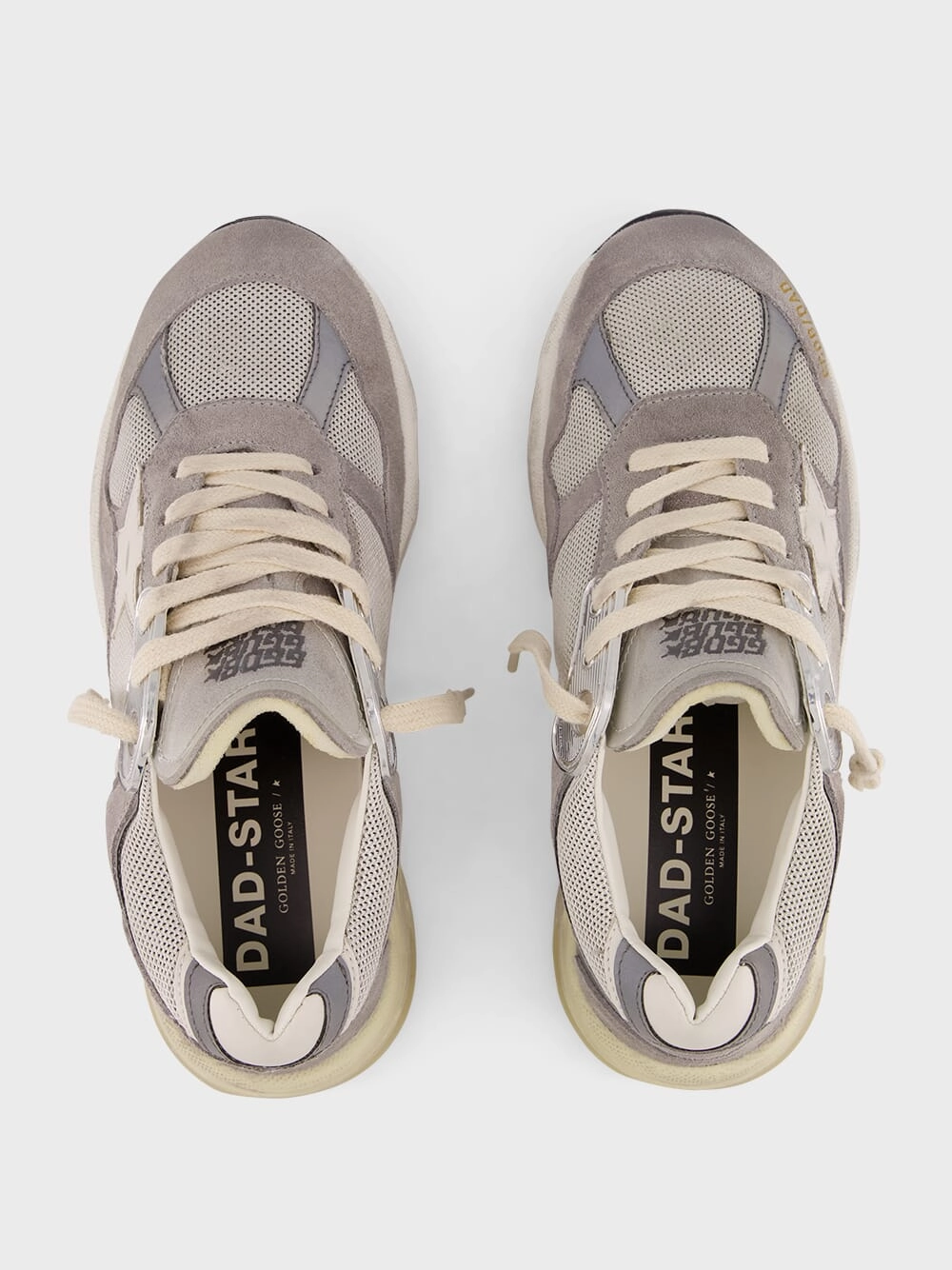 Grey Sneakers Running Dad Suede Leather