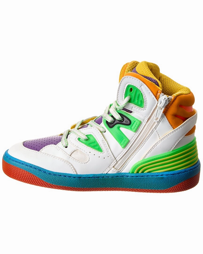 Gucci Basket Leather & Mesh Sneaker