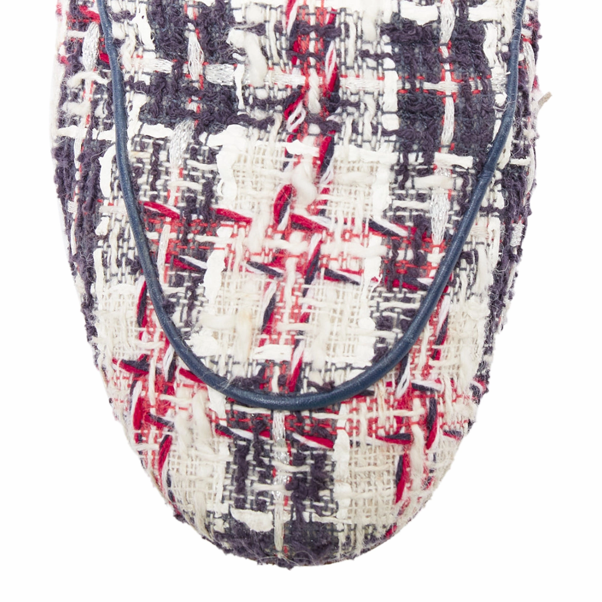 Gucci red tweed horsebit loafers