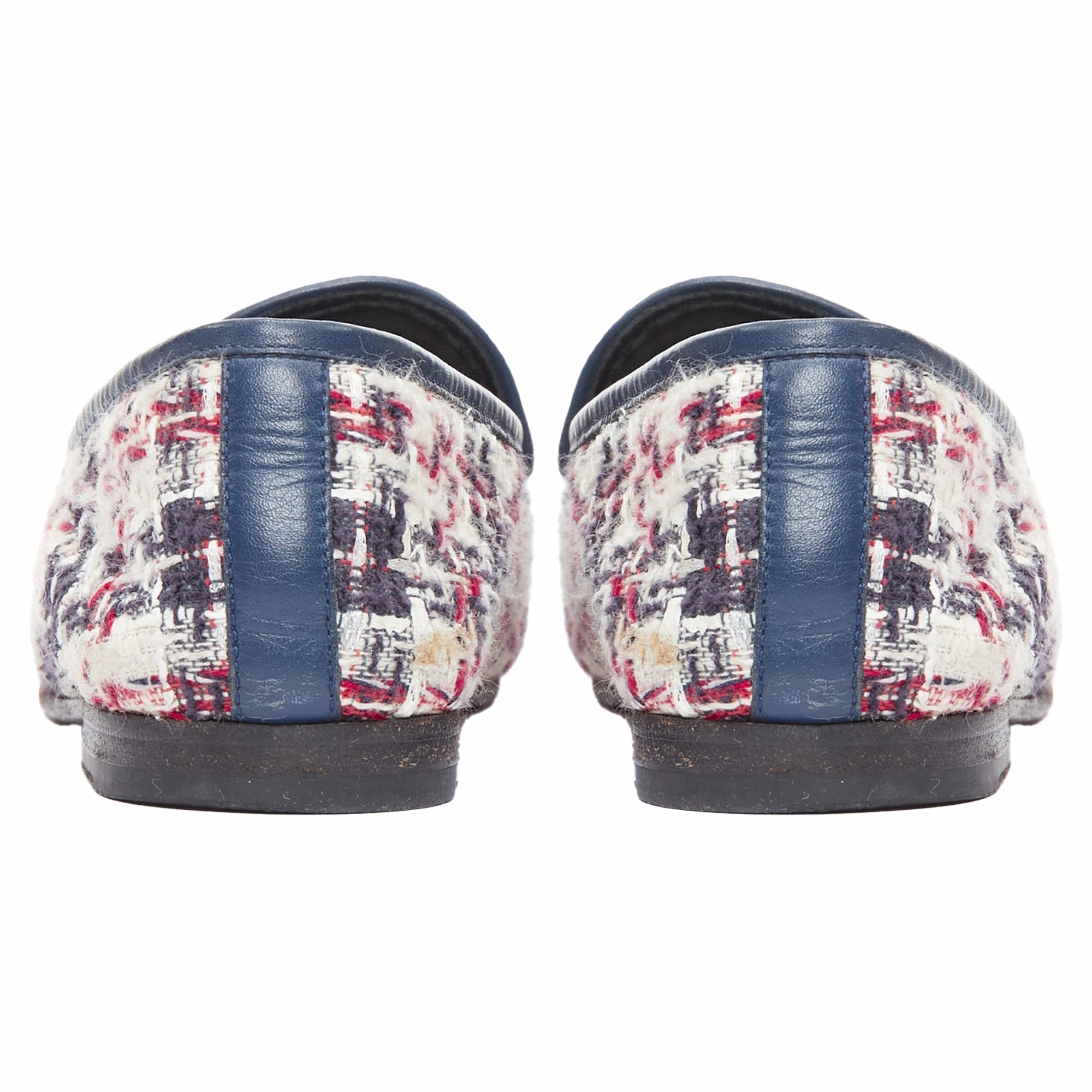 Gucci red tweed horsebit loafers