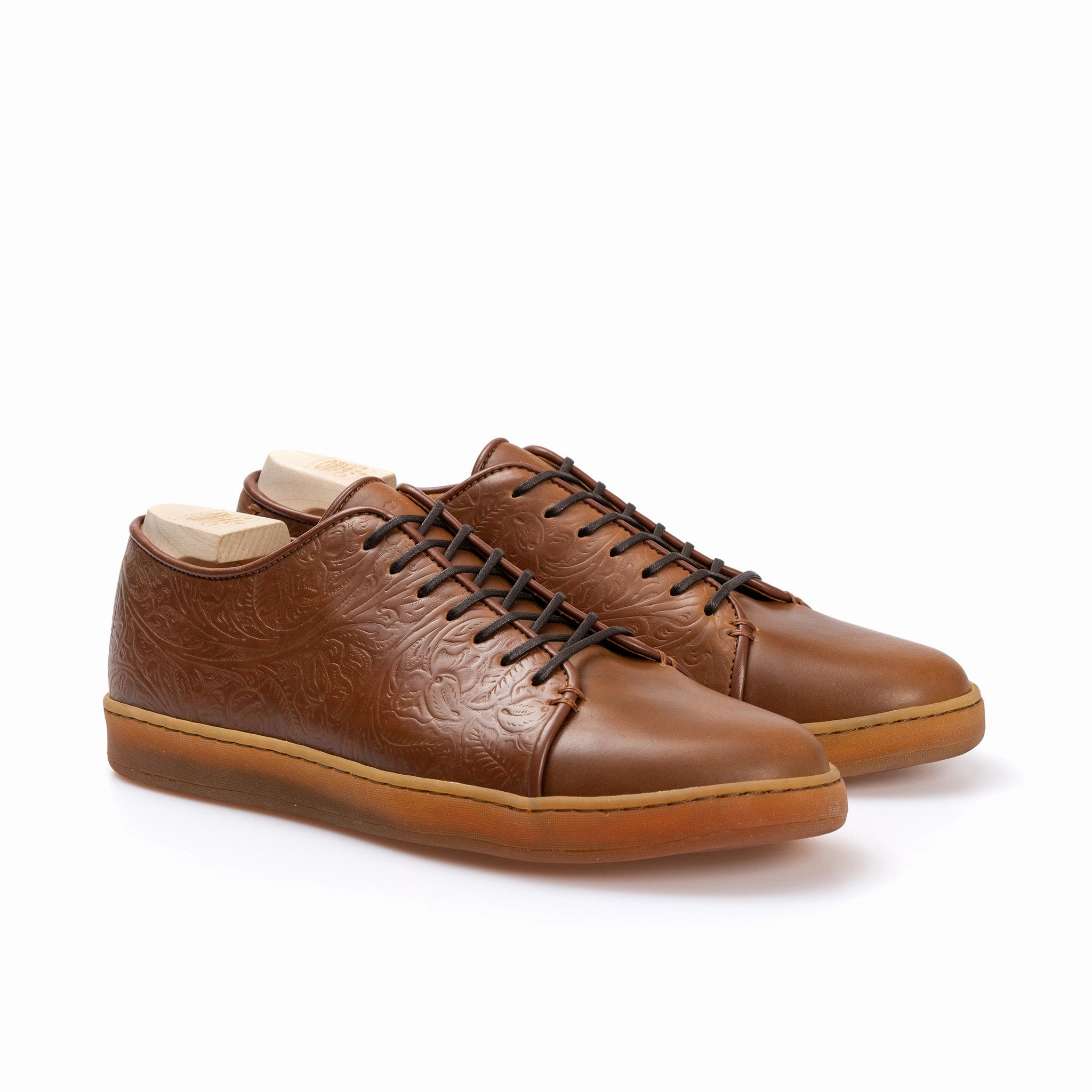 Harlestone Derby - D12 Western Floral Bourbon Shell Cordovan
