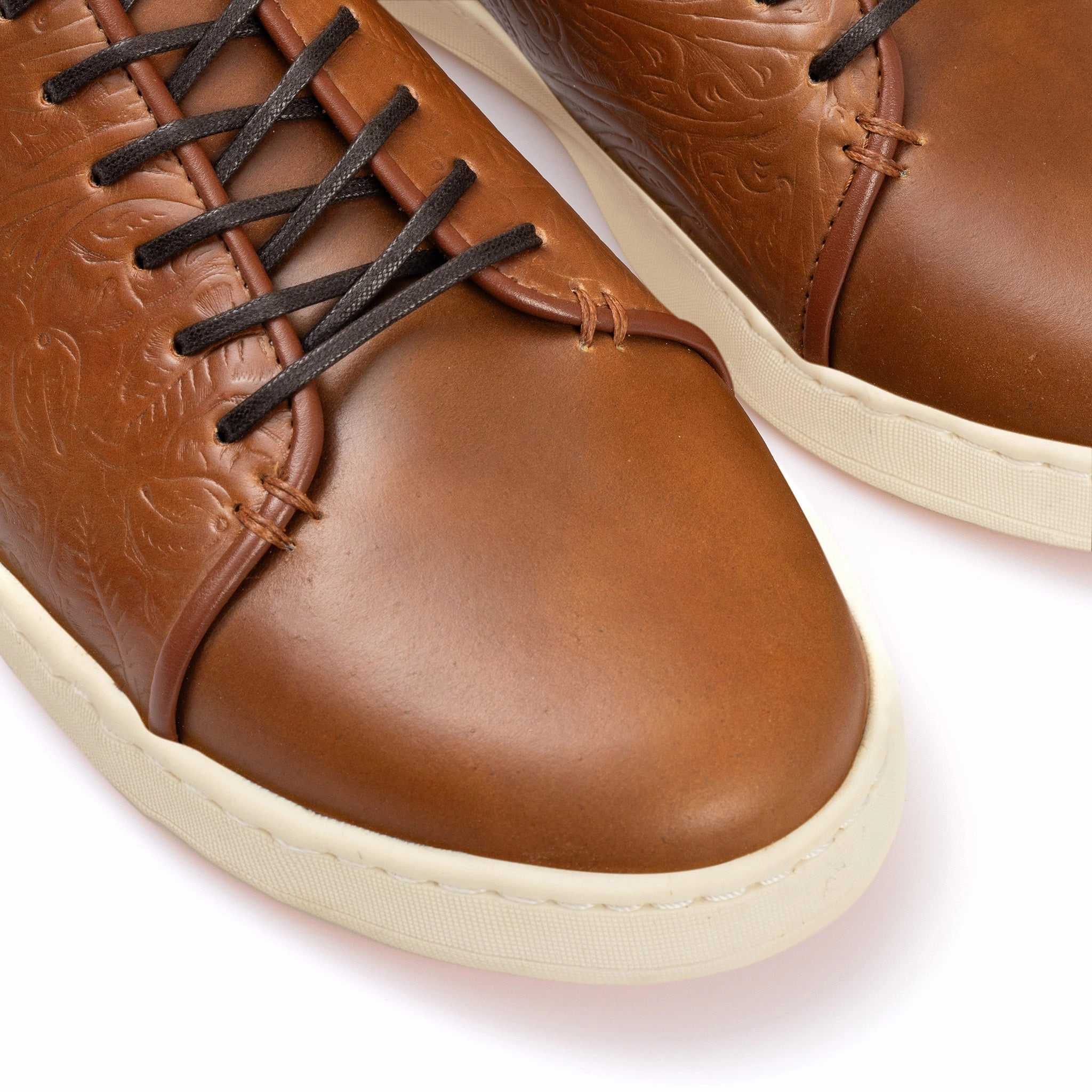 Harlestone Derby - D12 Western Floral Bourbon Shell Cordovan