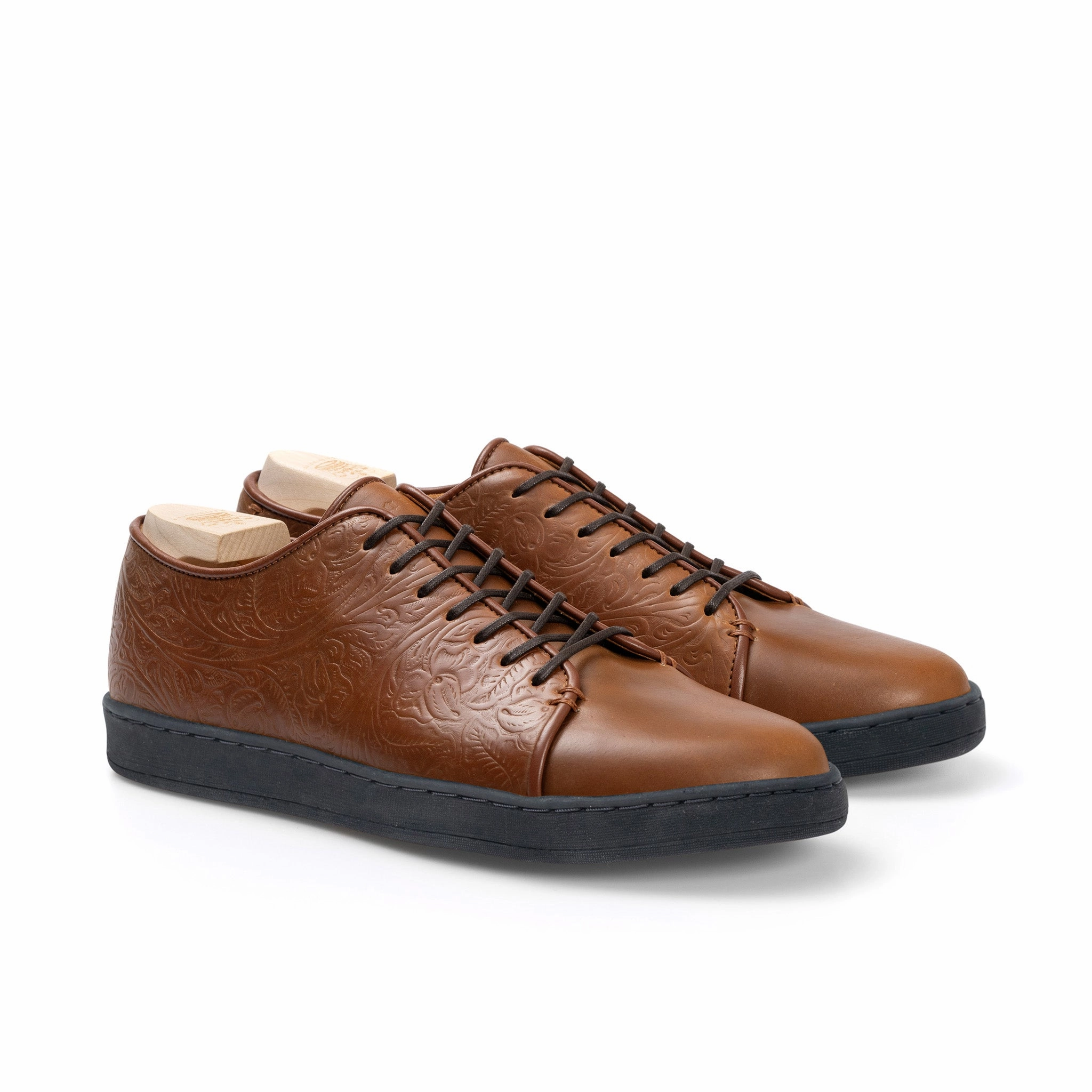 Harlestone Derby - D12 Western Floral Bourbon Shell Cordovan